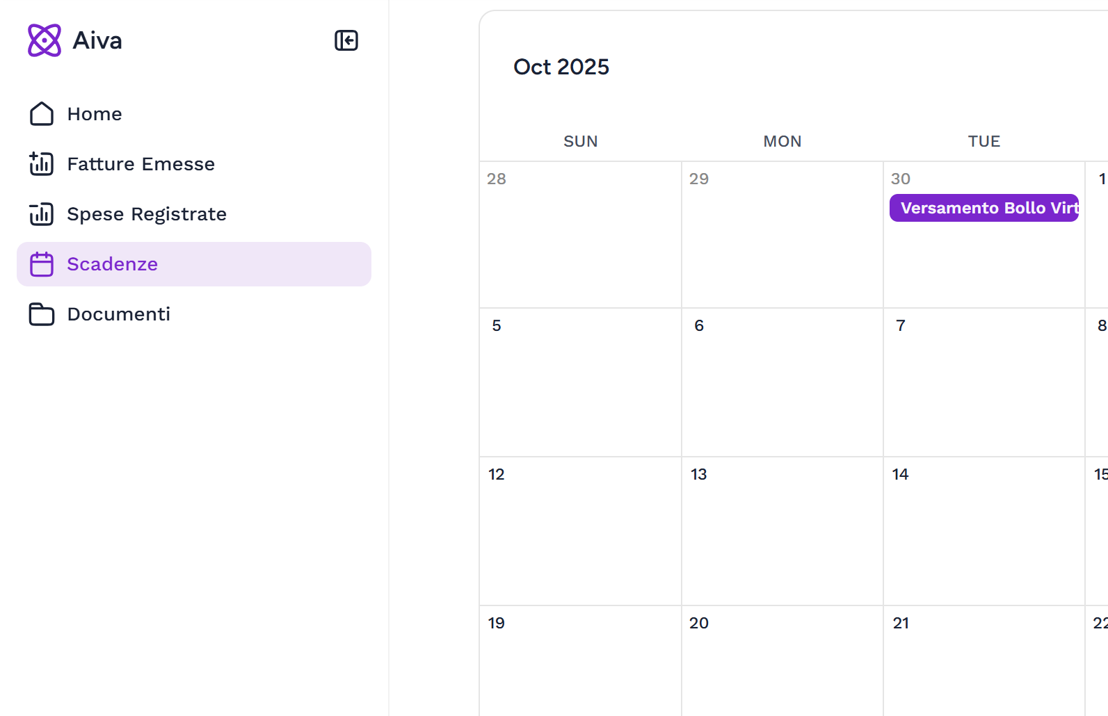 Anteprima del Calendario Fiscale di Aiva con le scadenze